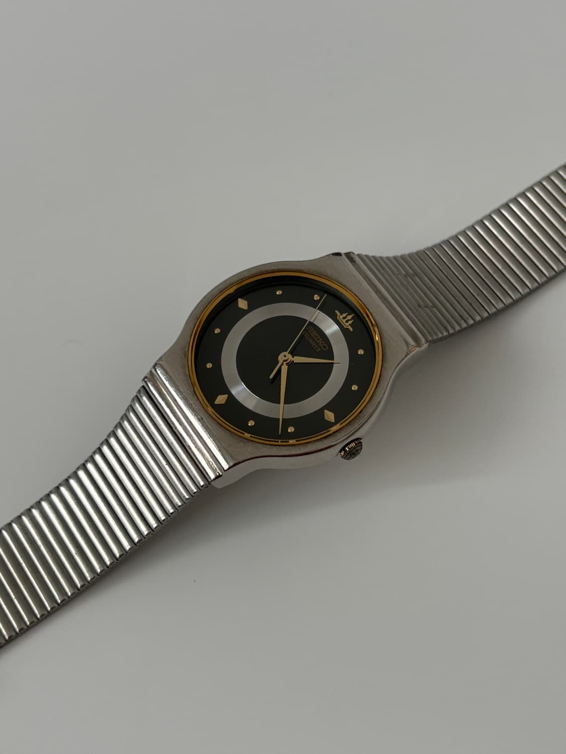 90s galaxy black dial silver quartz 상품이미지5