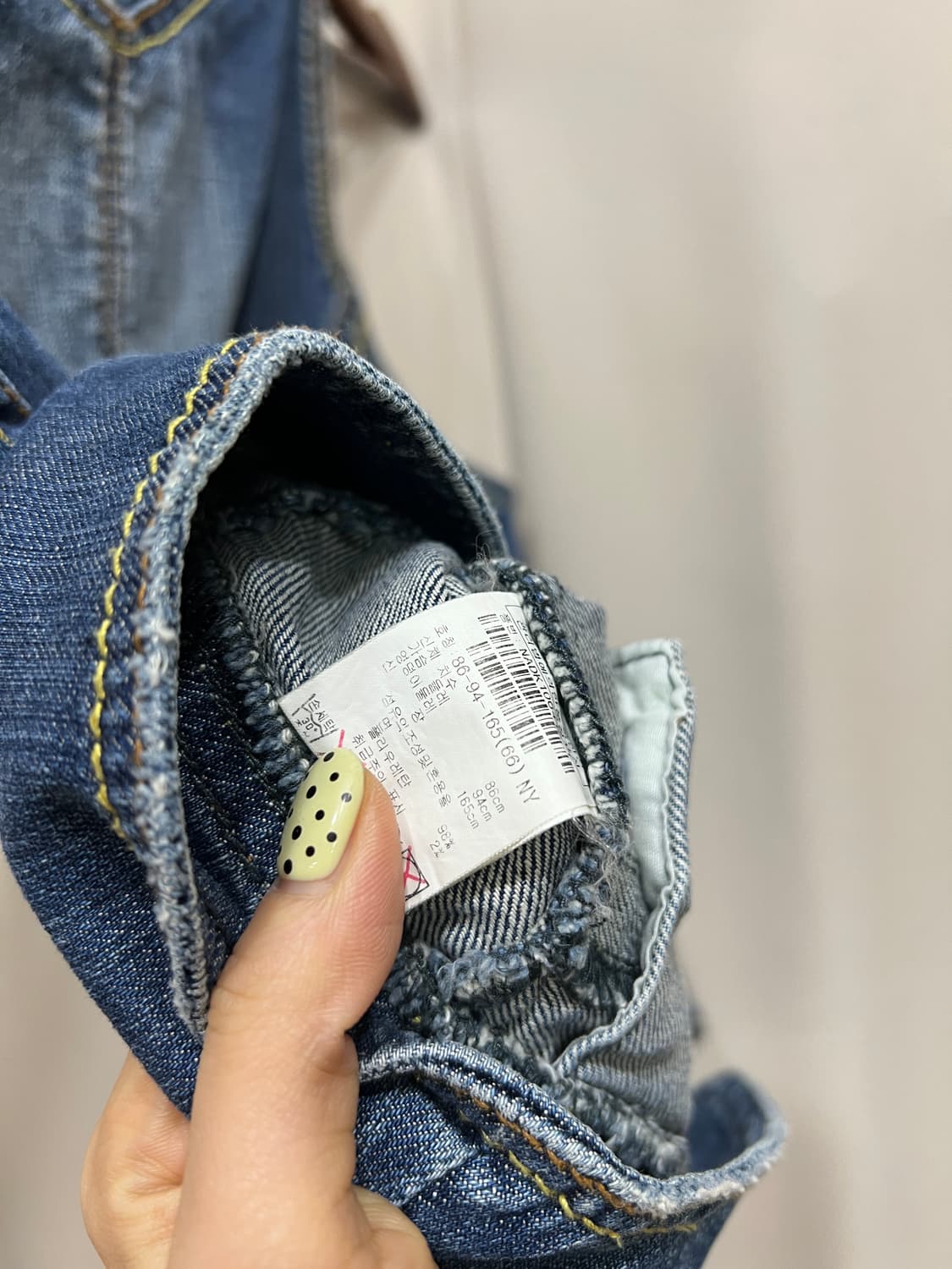 빈티지 여성 3버튼 데님 베스트 자켓  상품이미지5