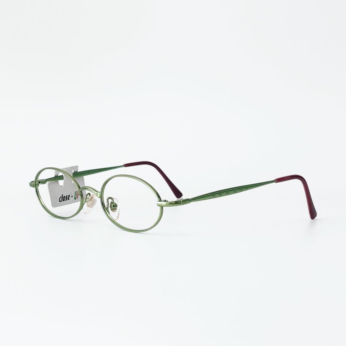 Close-up 그린 오벌 메탈 데드스탁 빈티지안경 상품이미지2