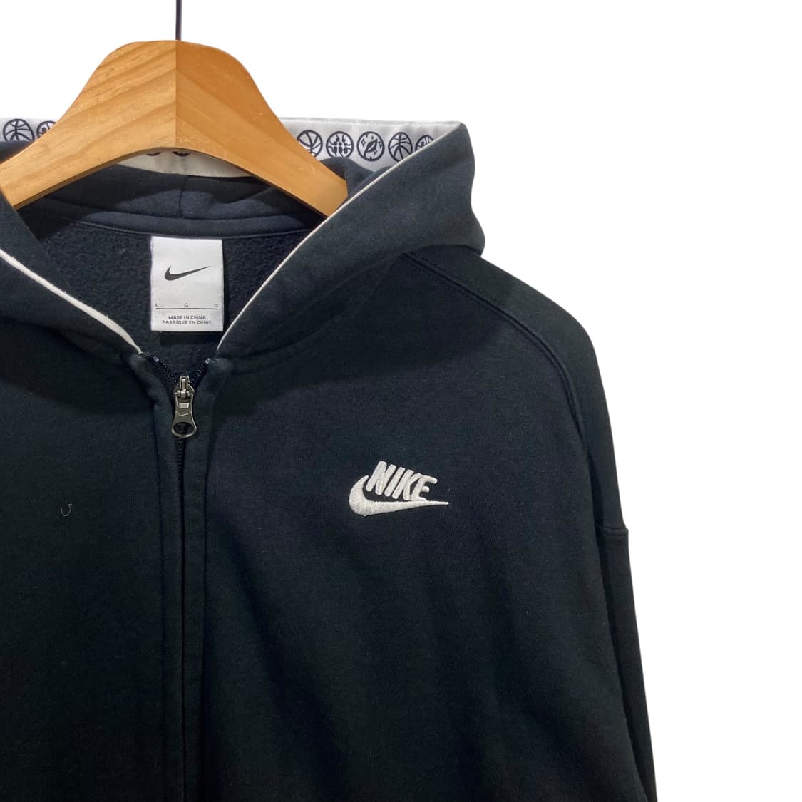 나이키 블랙 후드집업 상품이미지3