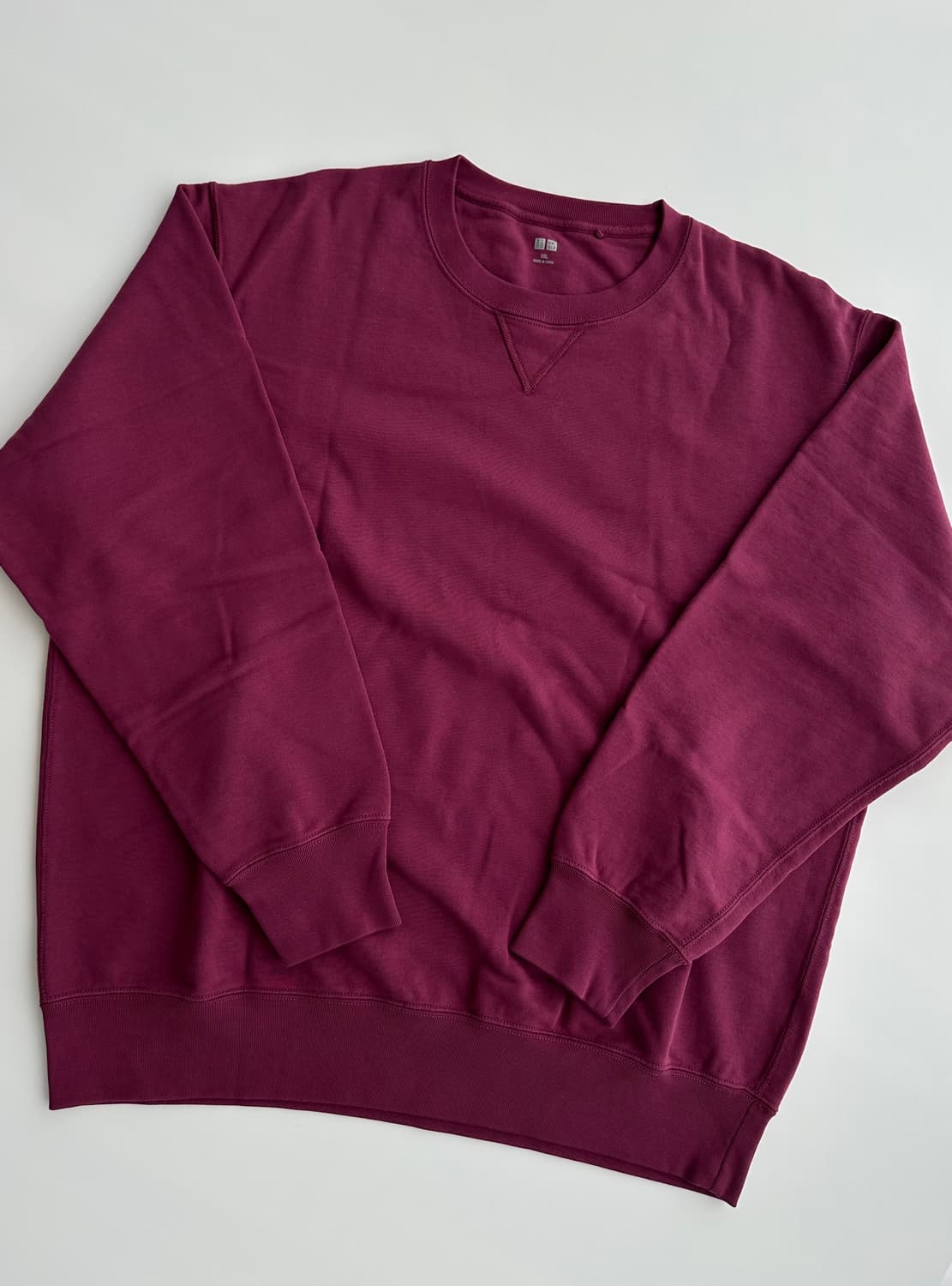 유니클로 맨투맨 스웨트셔츠 퍼플 상품이미지3