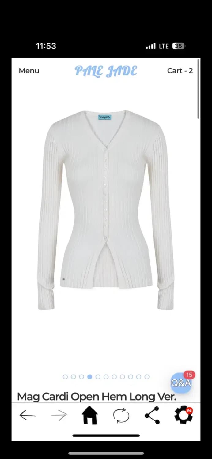 페일제이드 맥가디건 롱 아이보리 상품이미지1