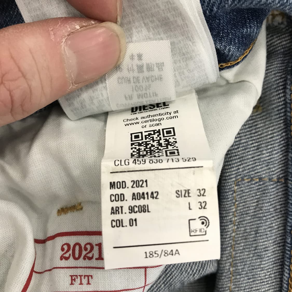 디젤 이태리 2021 부츠컷 데님 청바지 [32인치] 상품이미지8