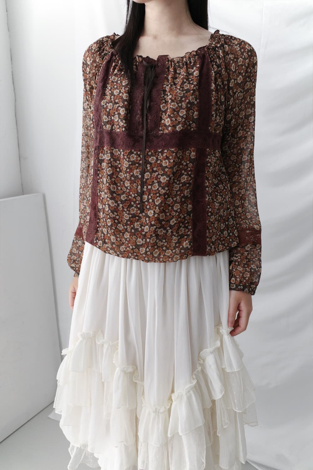 lace flower blouse 상품이미지4