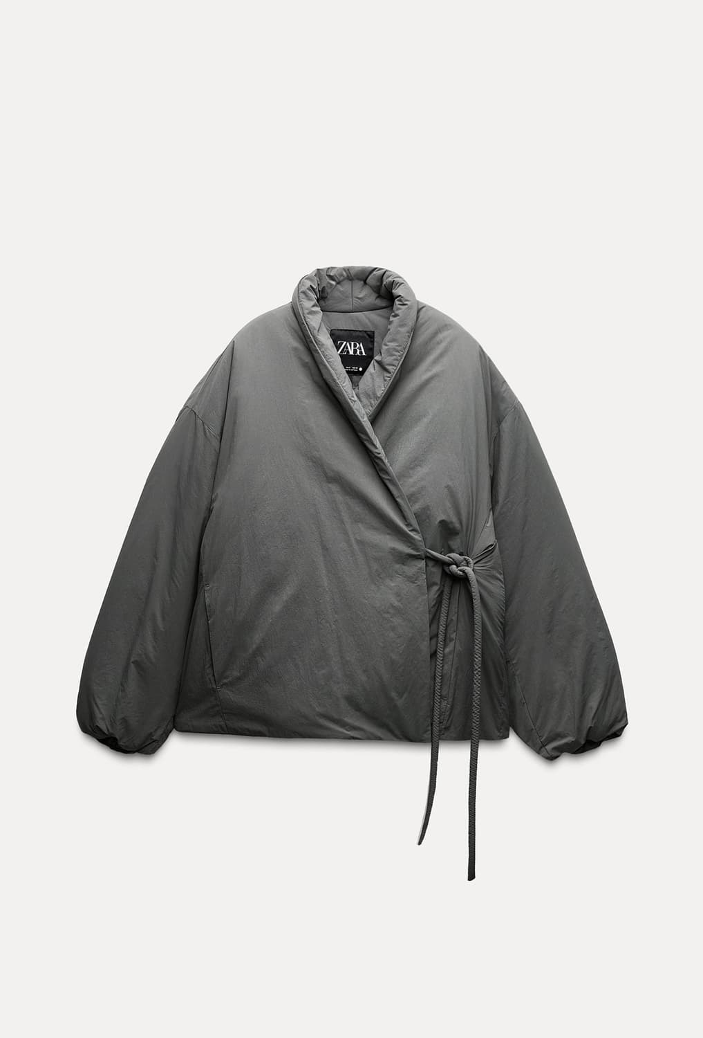 ZARA 크로스 로브 패딩 재킷 상품이미지4