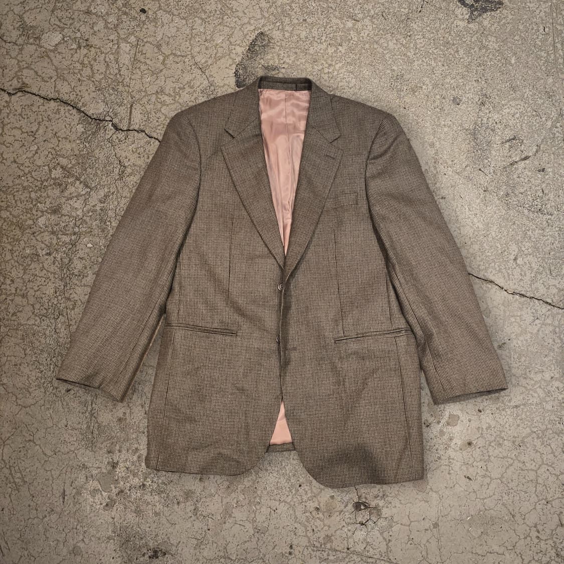 90s CHAPS 램스울100% 하운즈투스 패턴 블레이저 자켓 상품이미지1