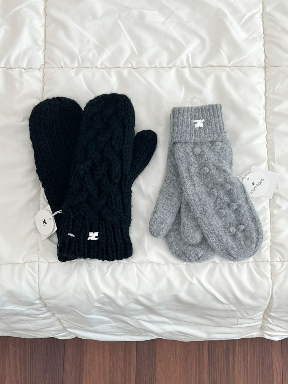 [새상품] courreges / 꾸레쥬 그레이 벙어리 장갑  상품이미지4