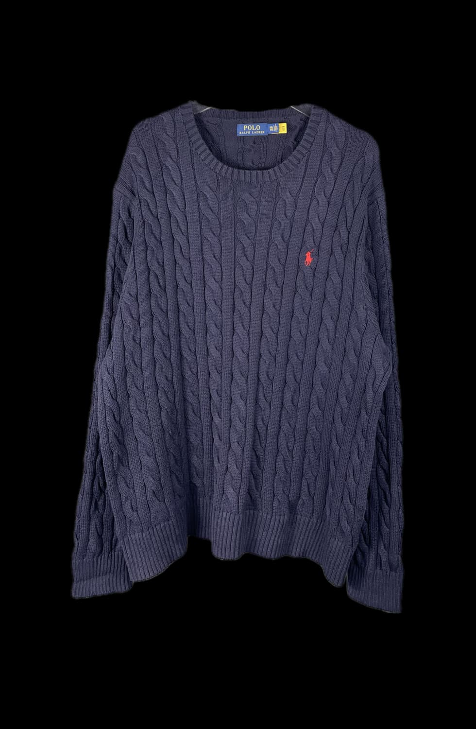 [XXL] 폴로 랄프로렌 코튼 케이블 꽈배기 니트 스웨터 QR인증 상품이미지1