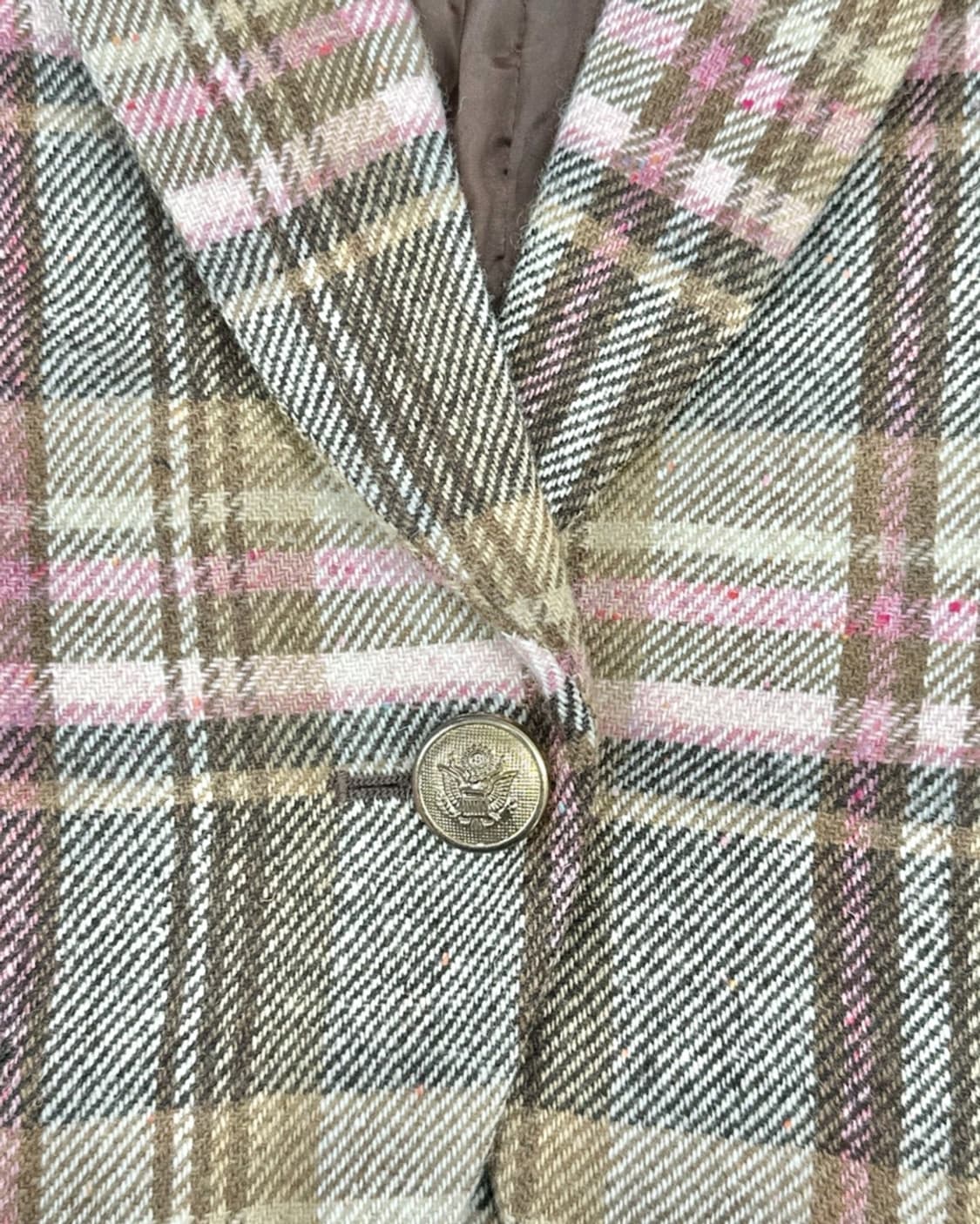 리즈리사 울 체크자켓 상품이미지3