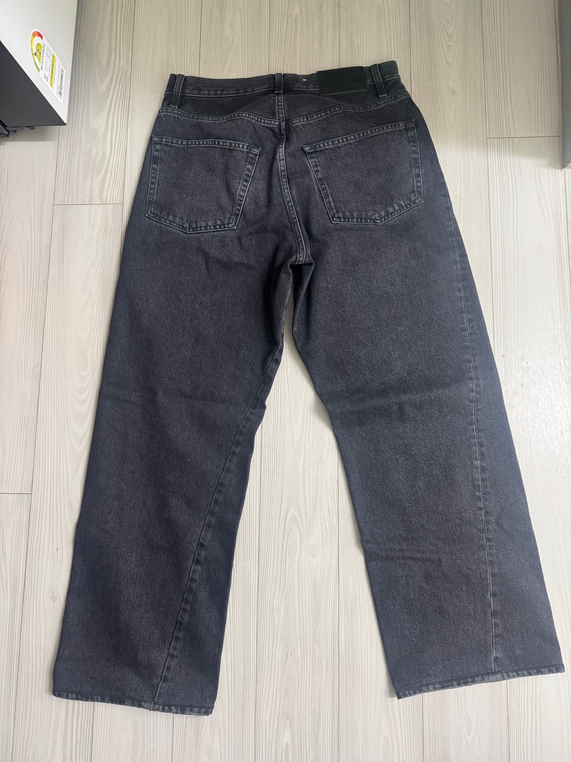 선플라워 와이드 트위스트 워시드 블랙 32/32 상품이미지2