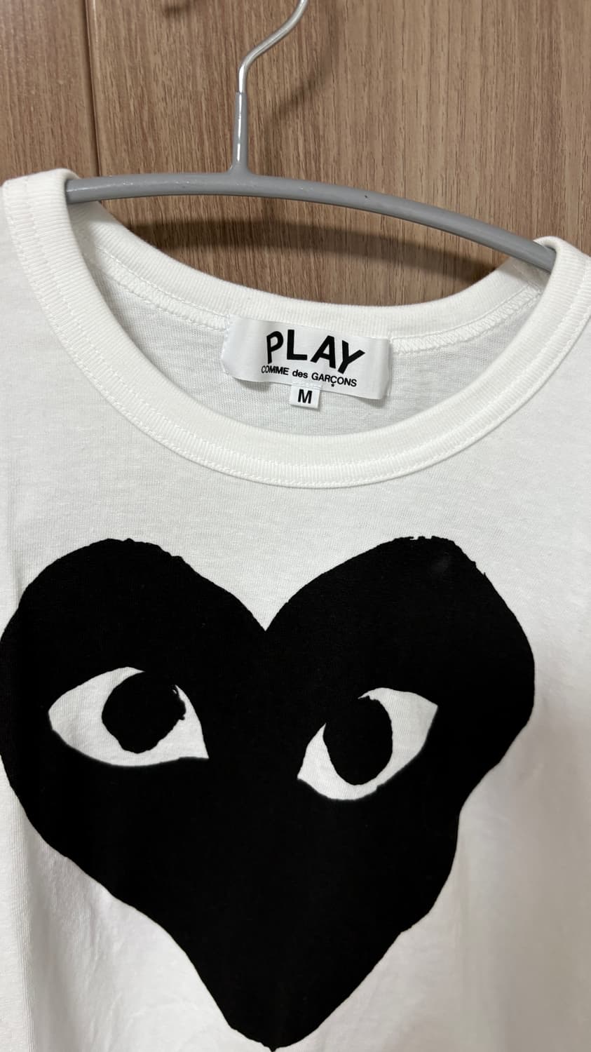 꼼데가르송 PLAY 흰색 티셔츠 M 상품이미지2