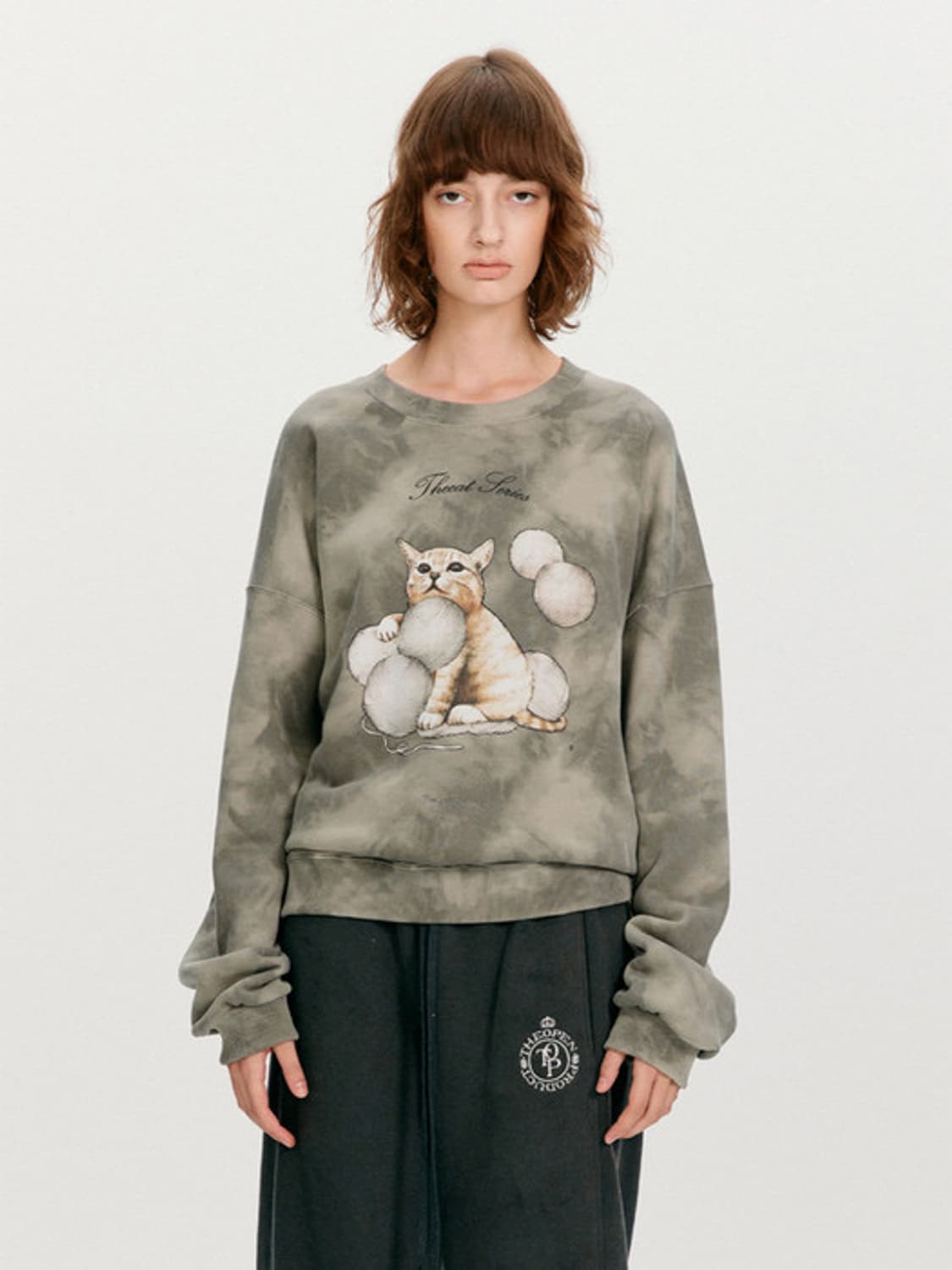 TheOpen Product 더오픈프로덕트 스웻셔츠 차콜 상품이미지1