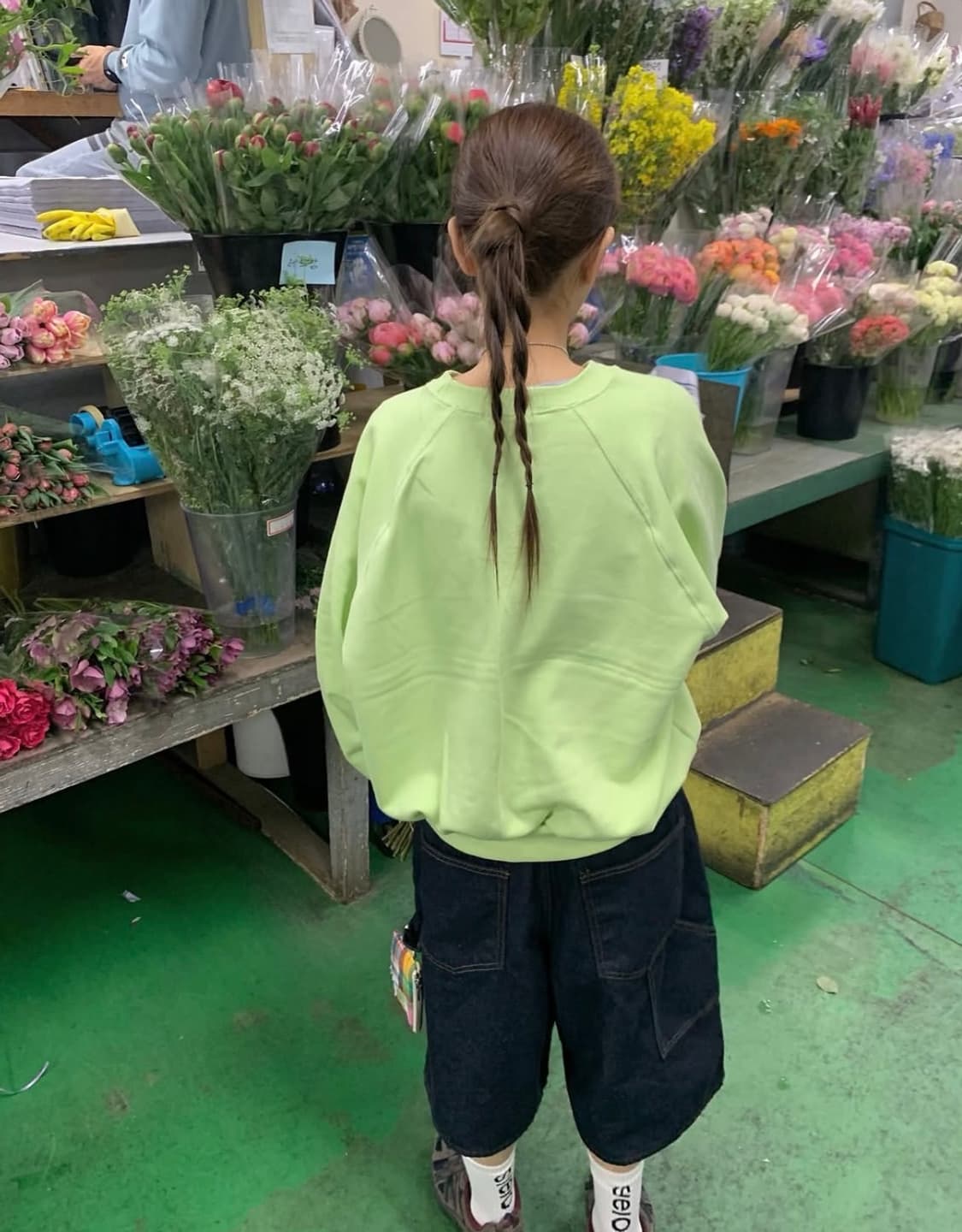 라임색맨투맨+버뮤다팬츠 상품이미지2