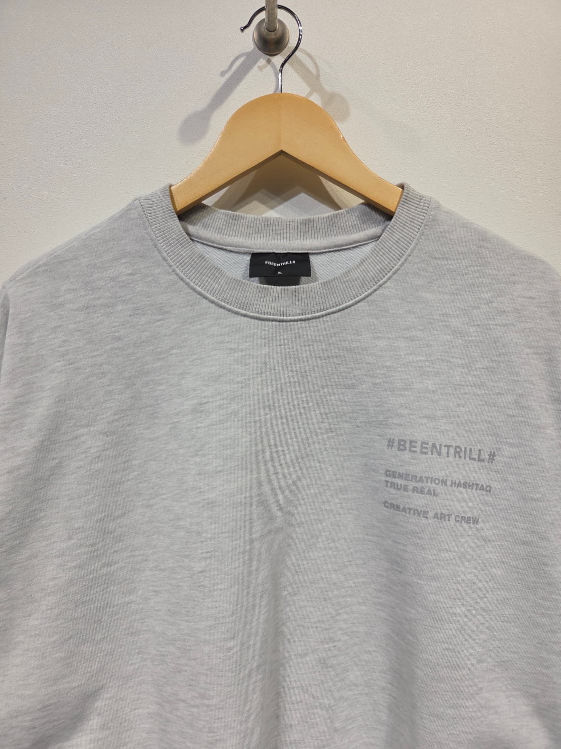 BEENTRILL 빈트릴 해시태그 오버핏 맨투맨 상품이미지3