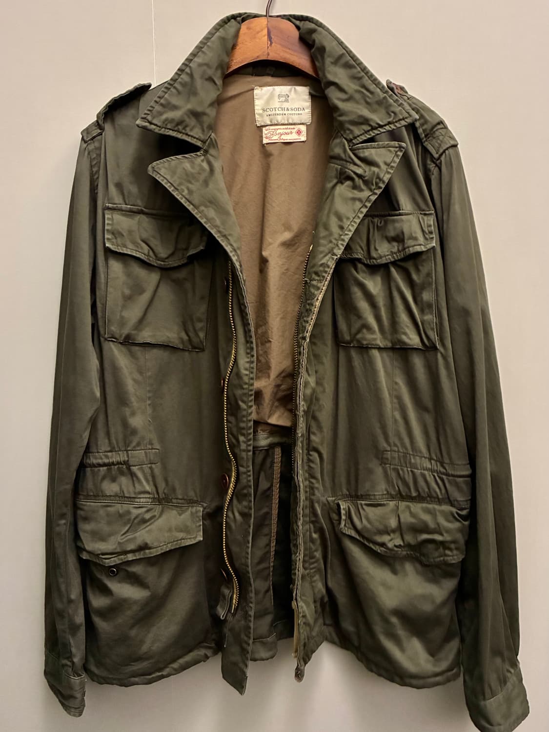 (M~L)스카치앤소다 밀리터리 가먼트다잉 m47 필드 컴뱃자켓 야상 상품이미지9