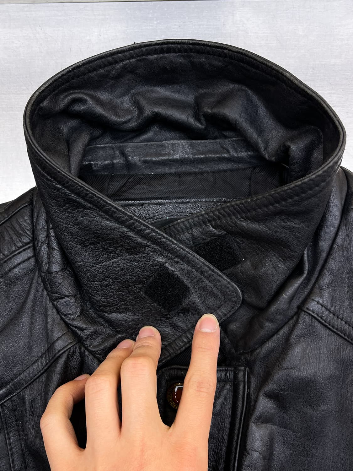 Envy Monarch 90's 벨트 디테일 레더 자켓 상품이미지8