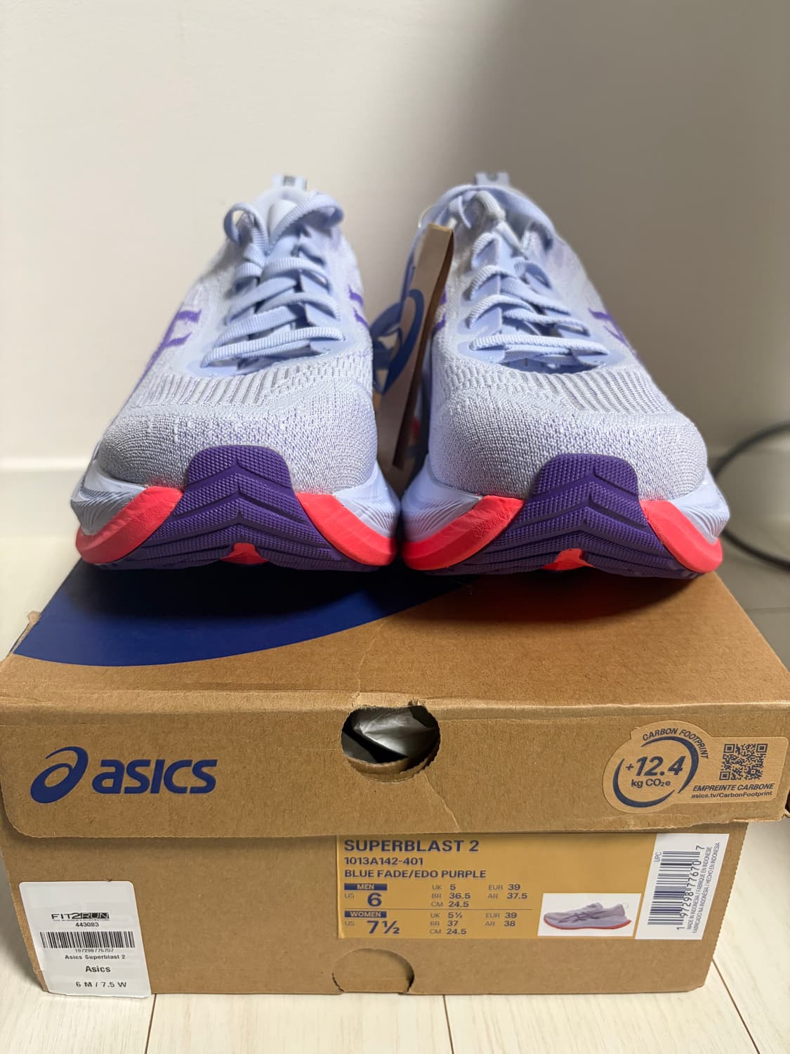 [새상품] 아식스 슈퍼블라스트2 블루/ 퍼플 245 상품이미지3