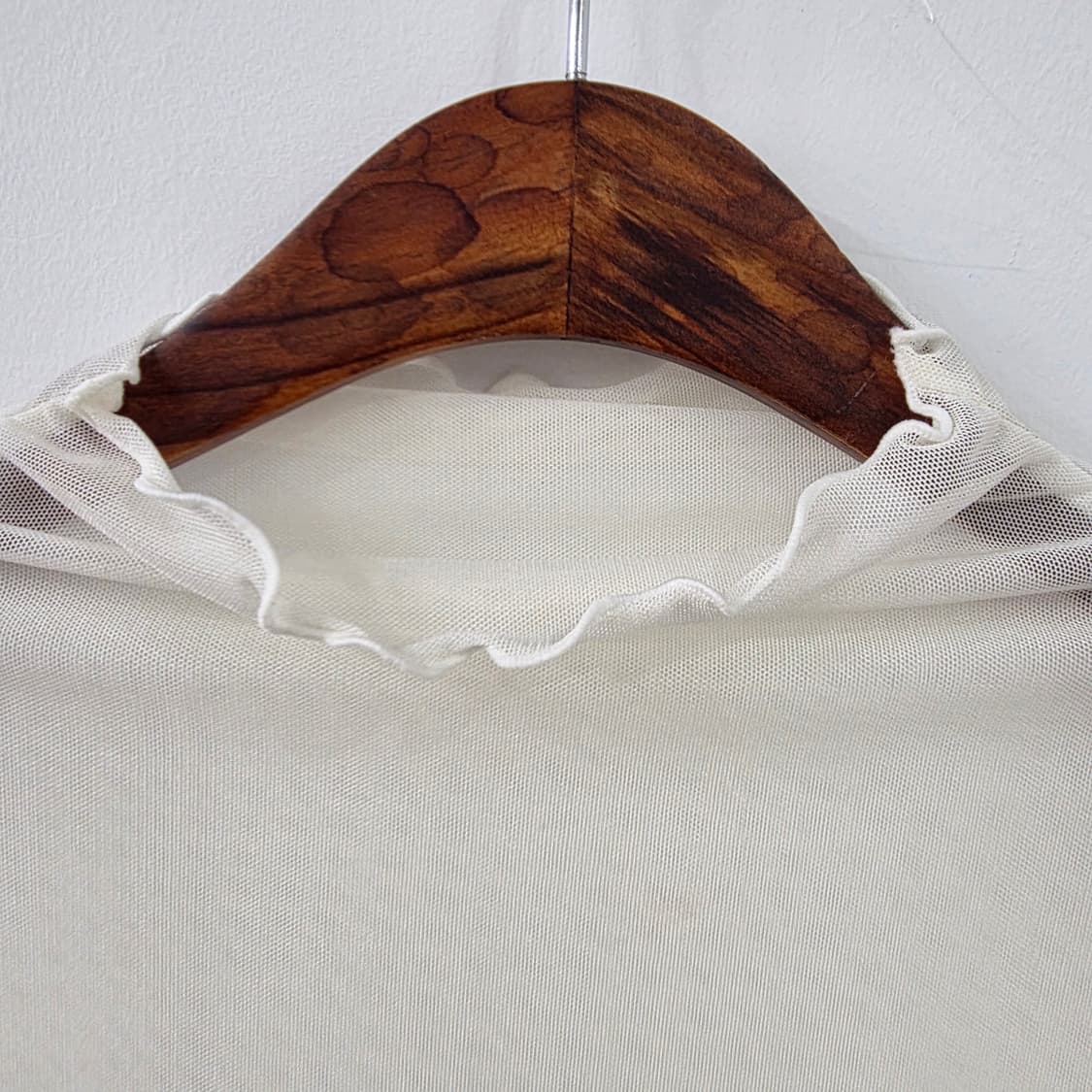 오프화이트 시스루 레이어드 티셔츠 상품이미지3