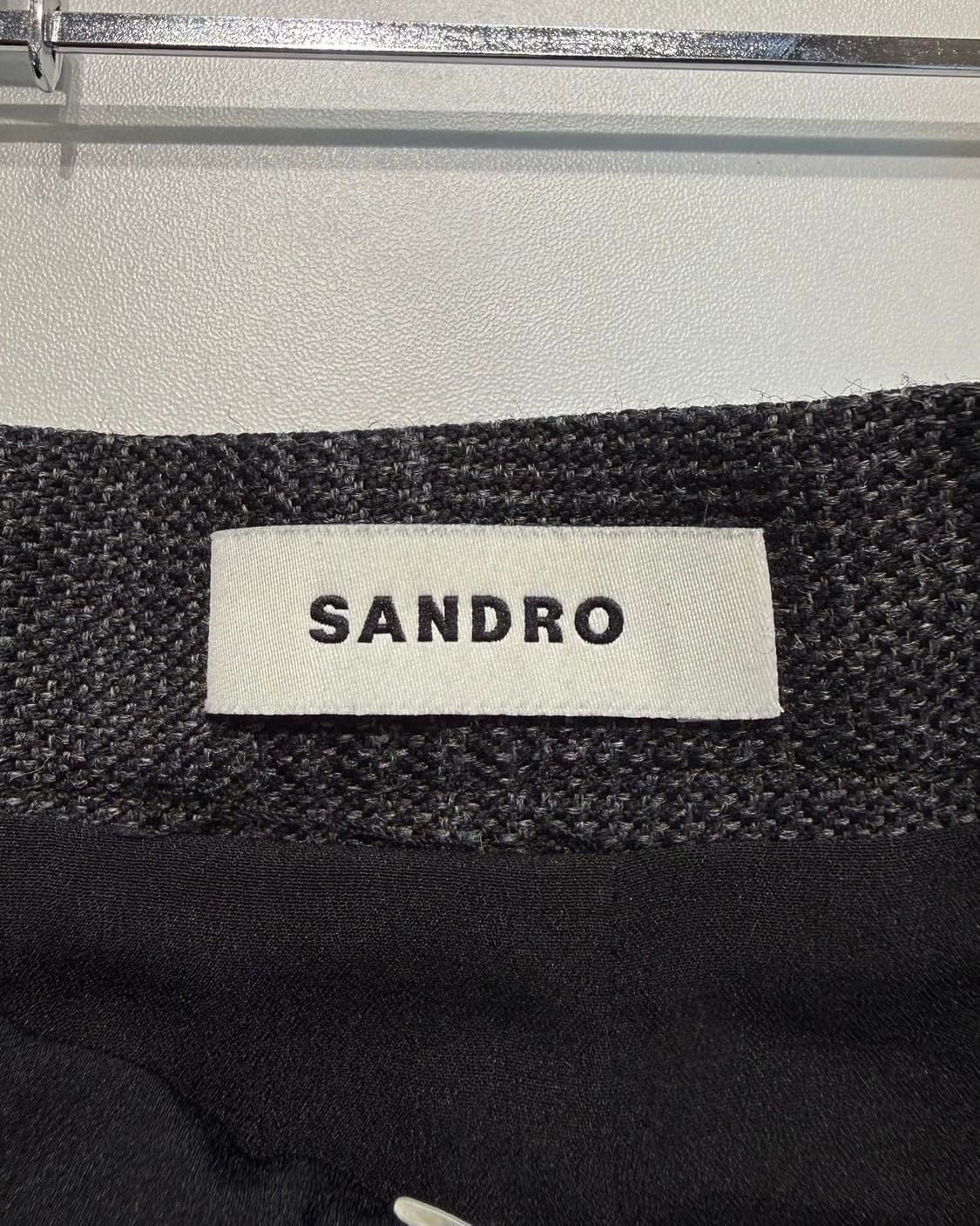 산드로 블랙 체크 플리츠 미니스커트  상품이미지8