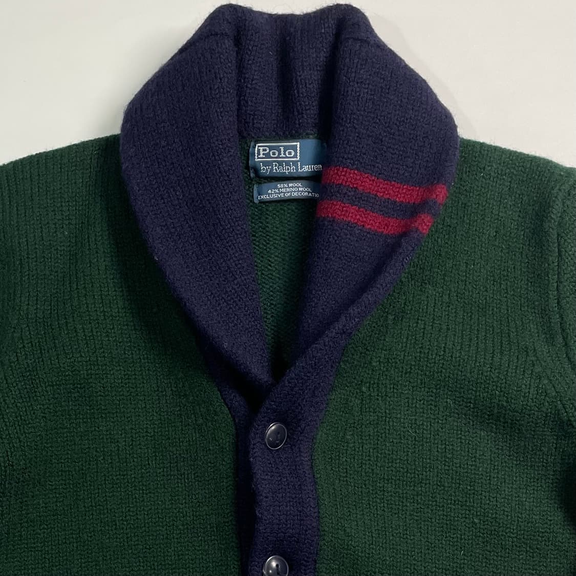 폴로 랄프로렌 숄카라 엘보패치 울 가디건 상품이미지2