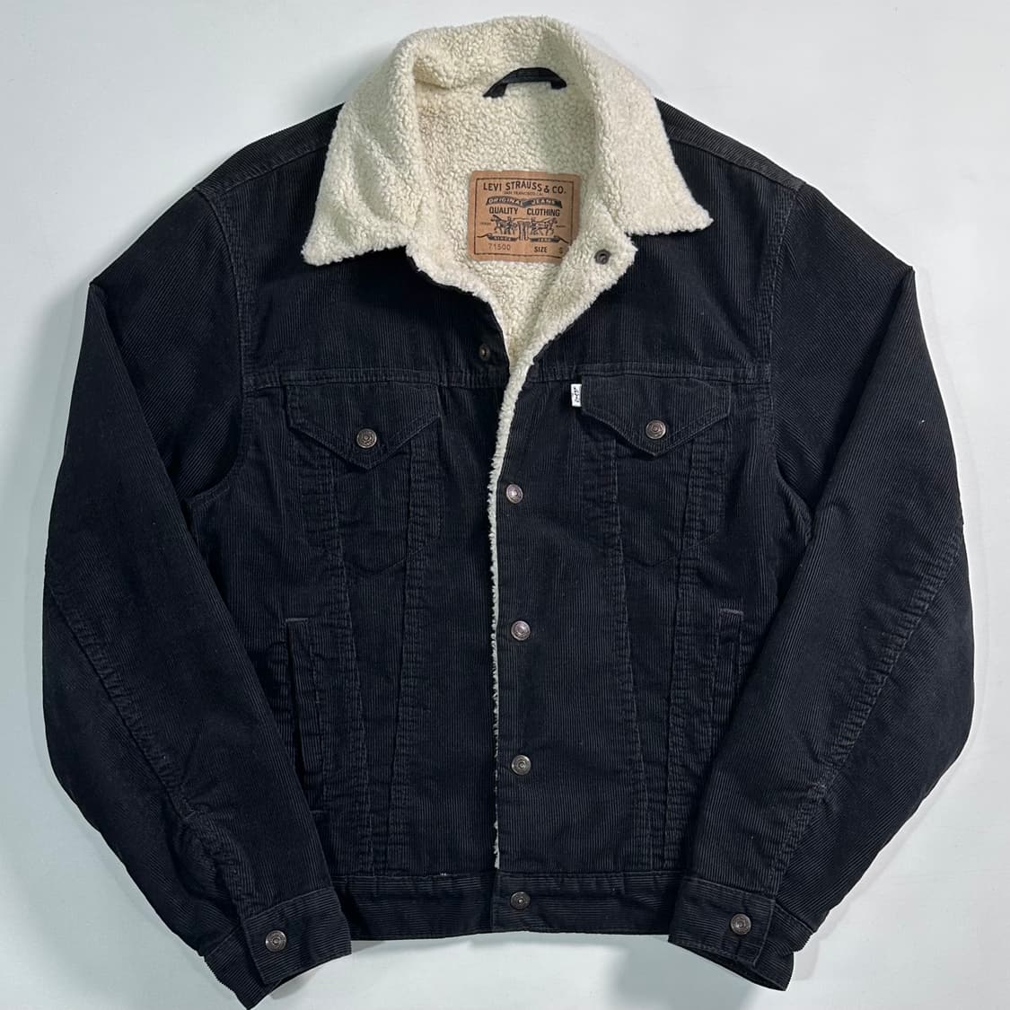 리바이스 화이트라벨 블랙 코듀로이 쉐르파 자켓 상품이미지1