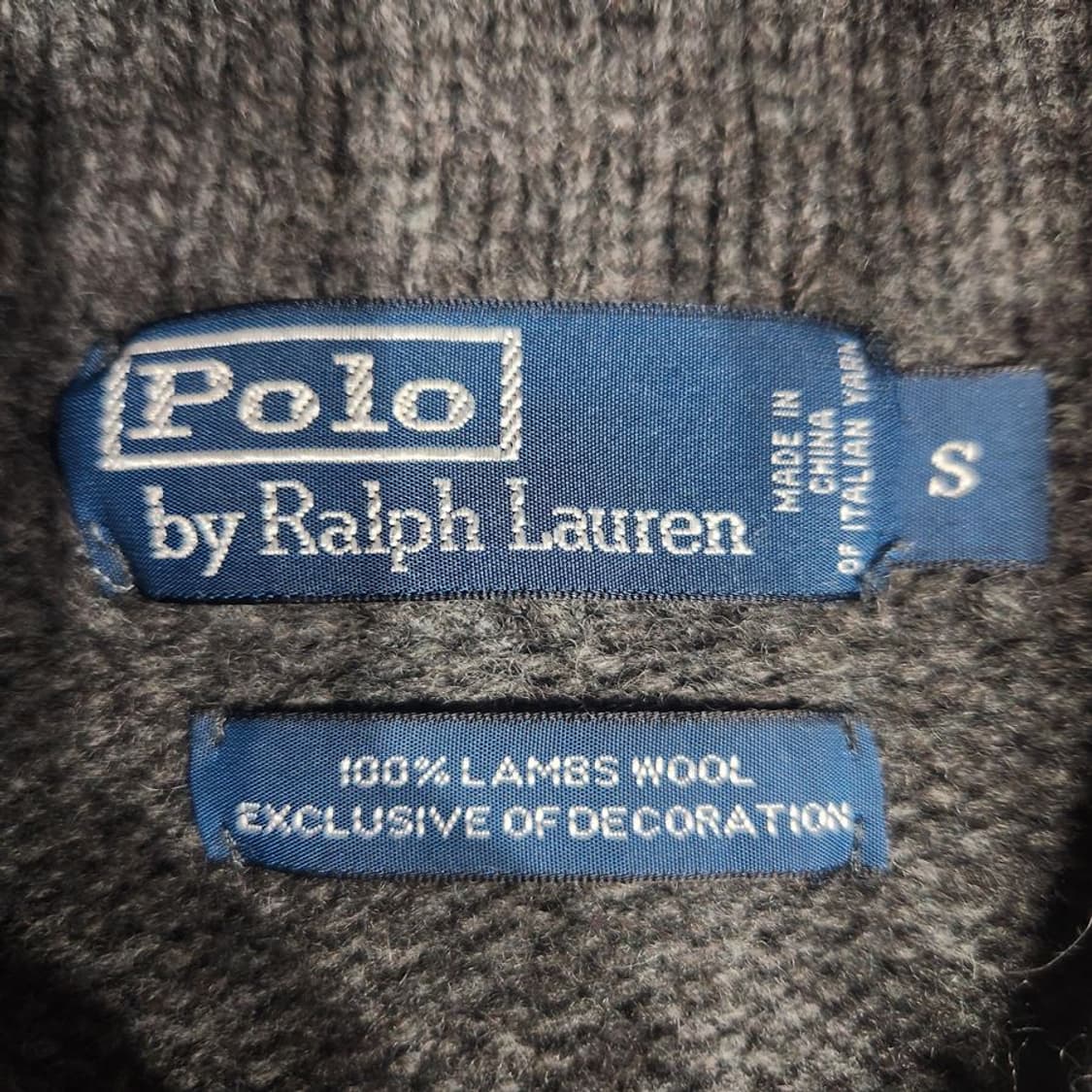 [남S]폴로랄프로렌 차콜 숄카라 헤비 니트[Y5C-054] 상품이미지7