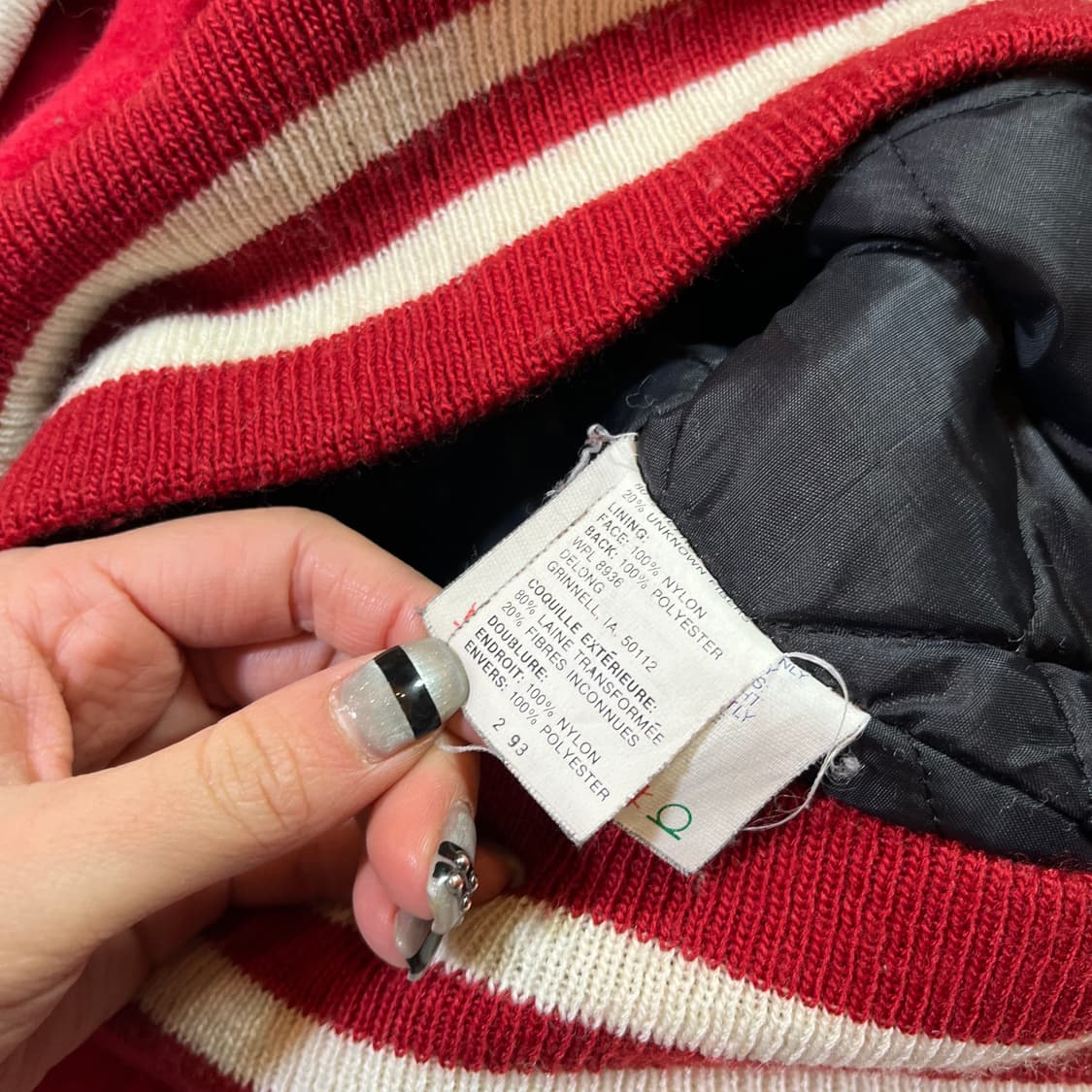 드롱 빅로고 USA 바시티 자켓 상품이미지4