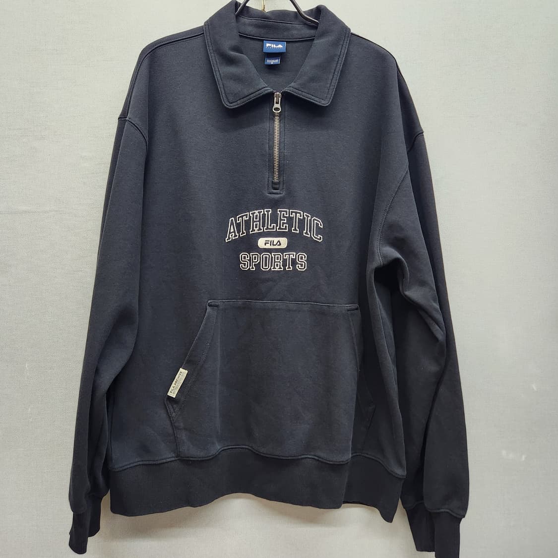 휠라 스포츠 반집업 그래픽 로고 맨투맨 XL 상품이미지1