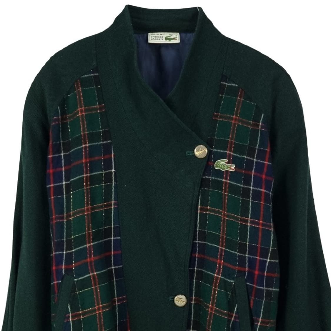 [라코스테] 로고 패치 빈티지 체크 블루종 자켓 M17802 상품이미지4