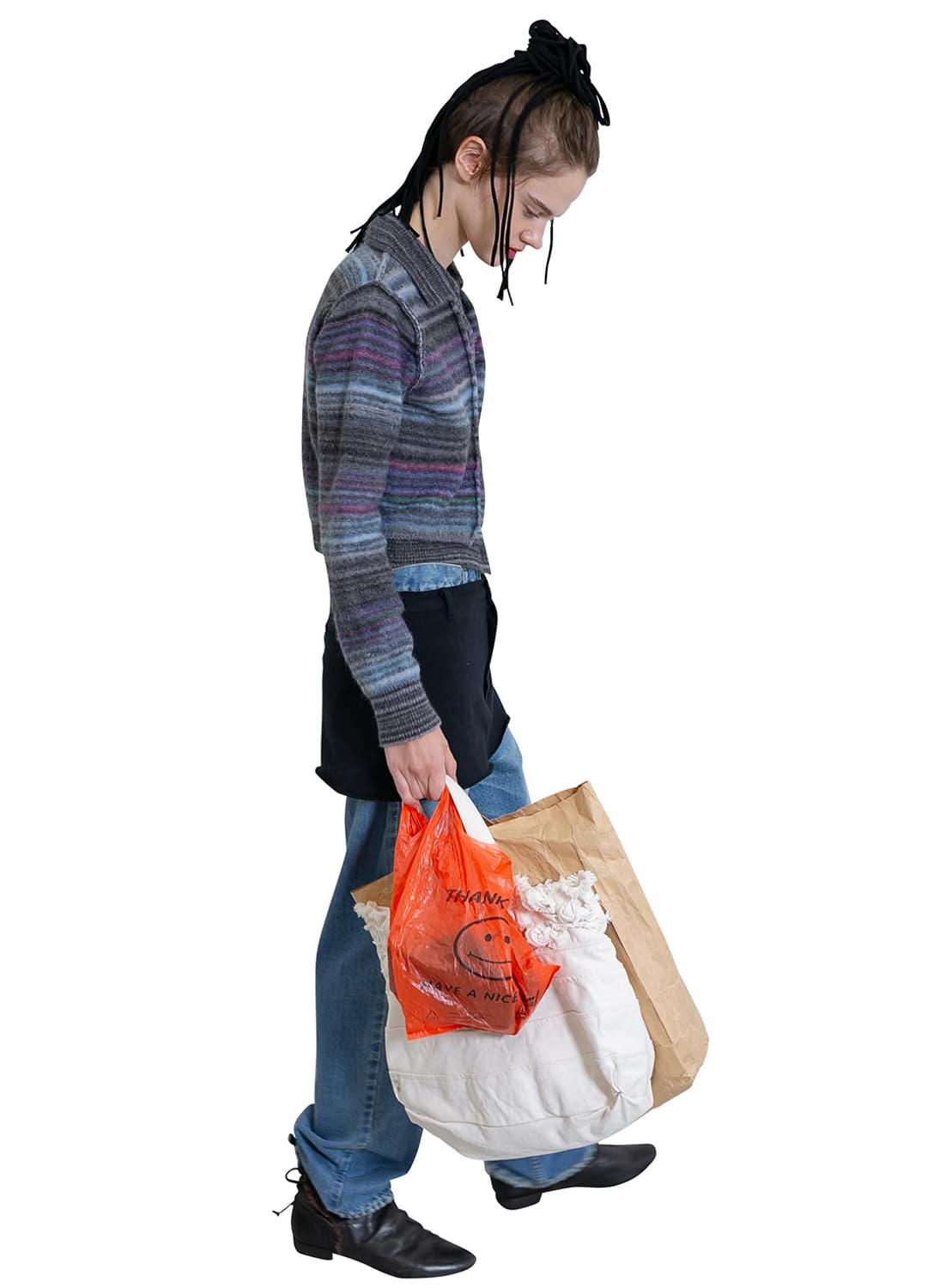 [F]퍼버즈 26ss 스트라이프 니트 셔츠/그레이 상품이미지5