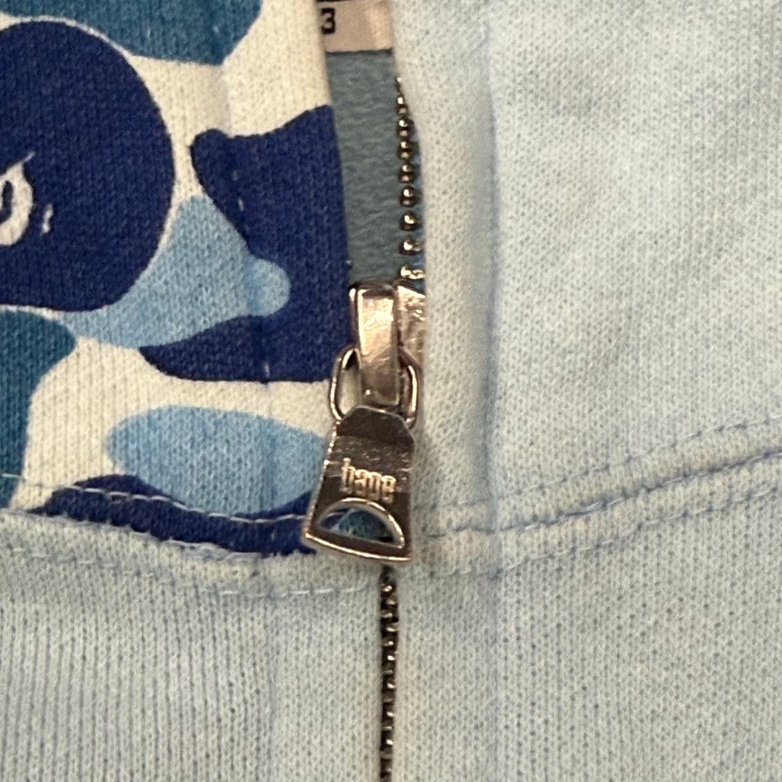 베이프 스카이블루 하늘 샤크 카모 밀리터리 풀 집 후드집업 상품이미지5