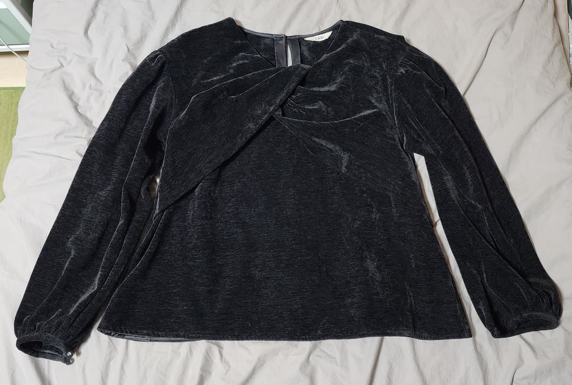 오르 Orr 벨벳 리본 블라우스 M 상품이미지2