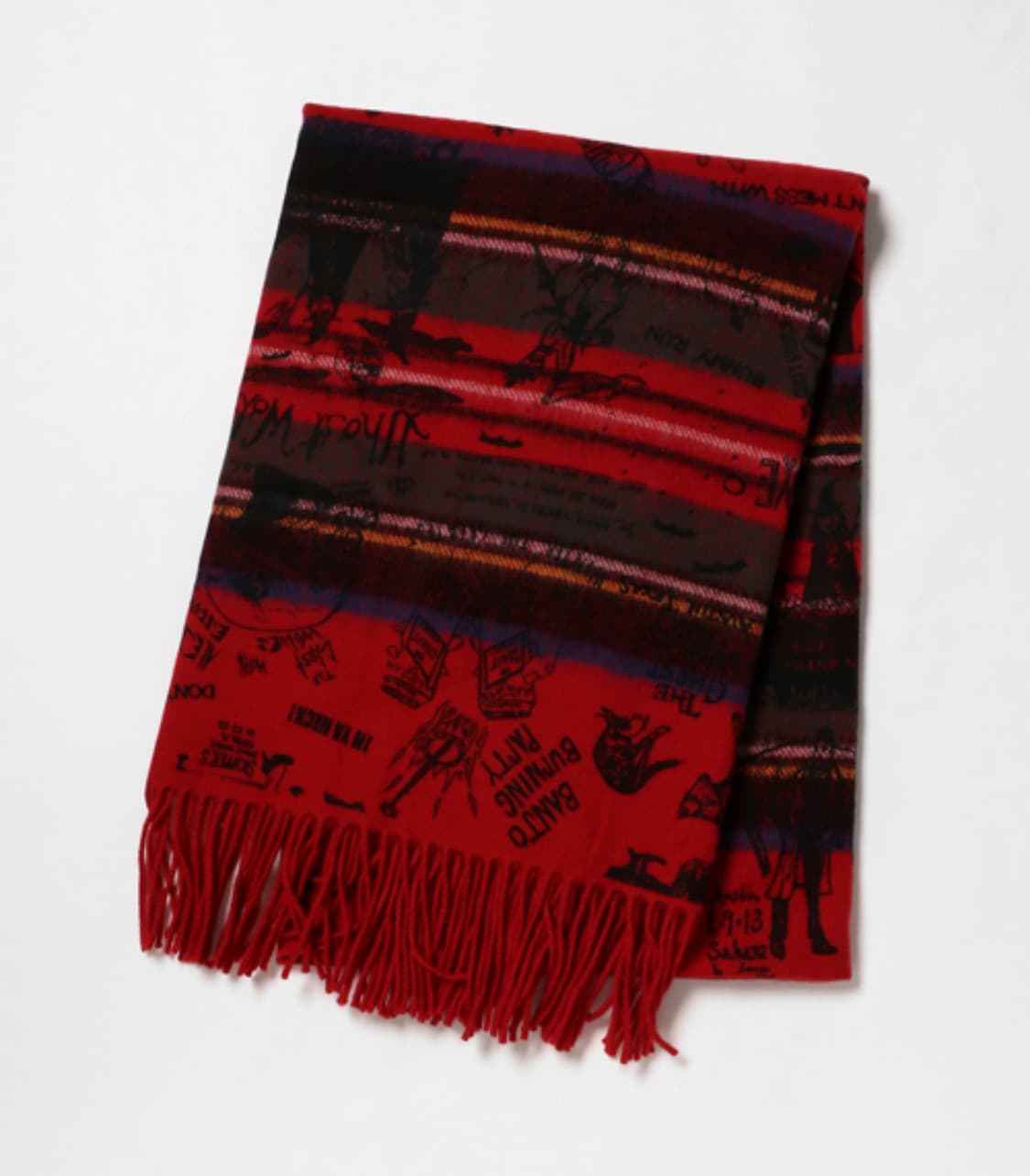 히스테릭 글래머 존 스콧 스코틀랜드 퓨어 울 목도리 머플러 스툴 상품이미지4