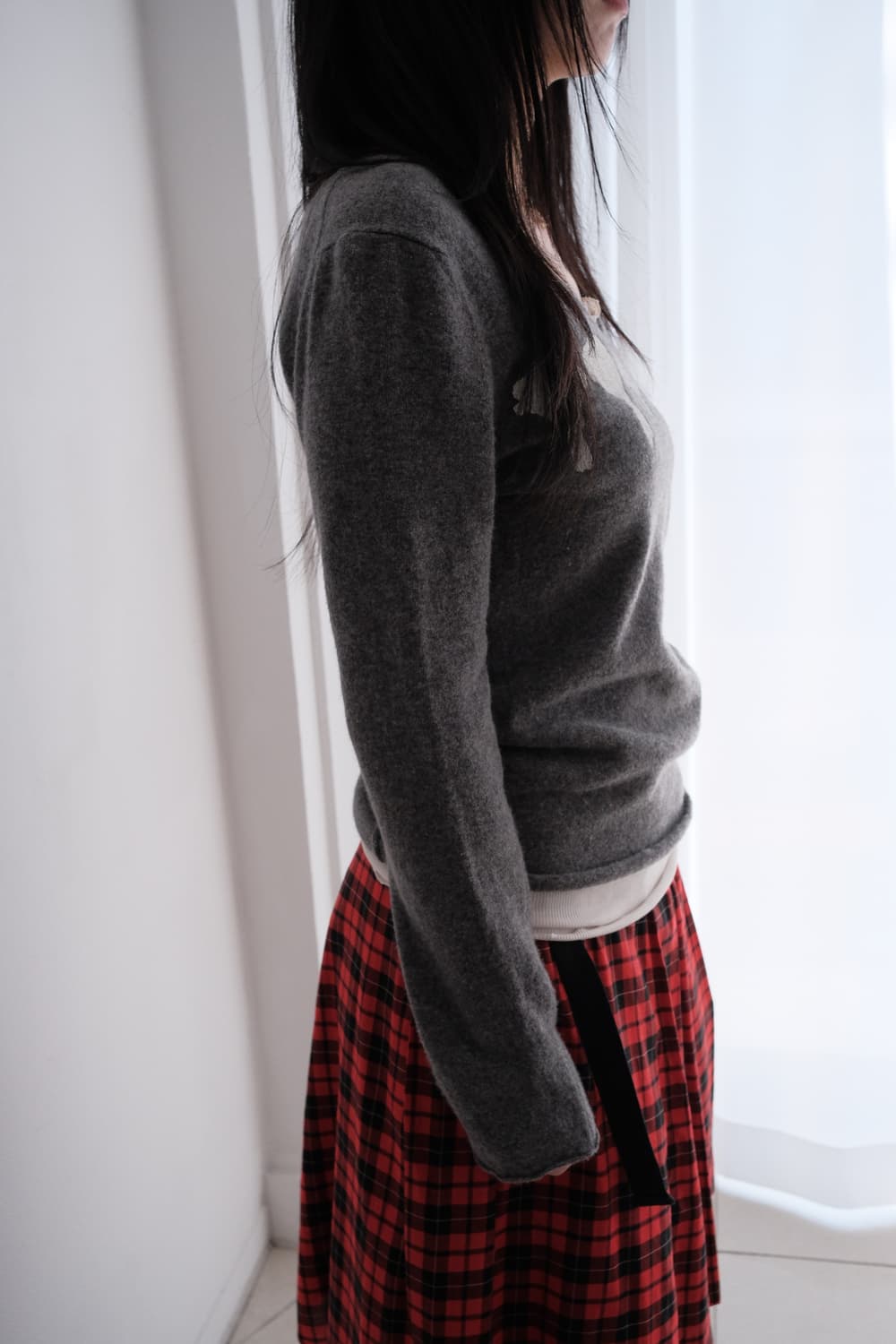 Tartan check wrap skirt 상품이미지4