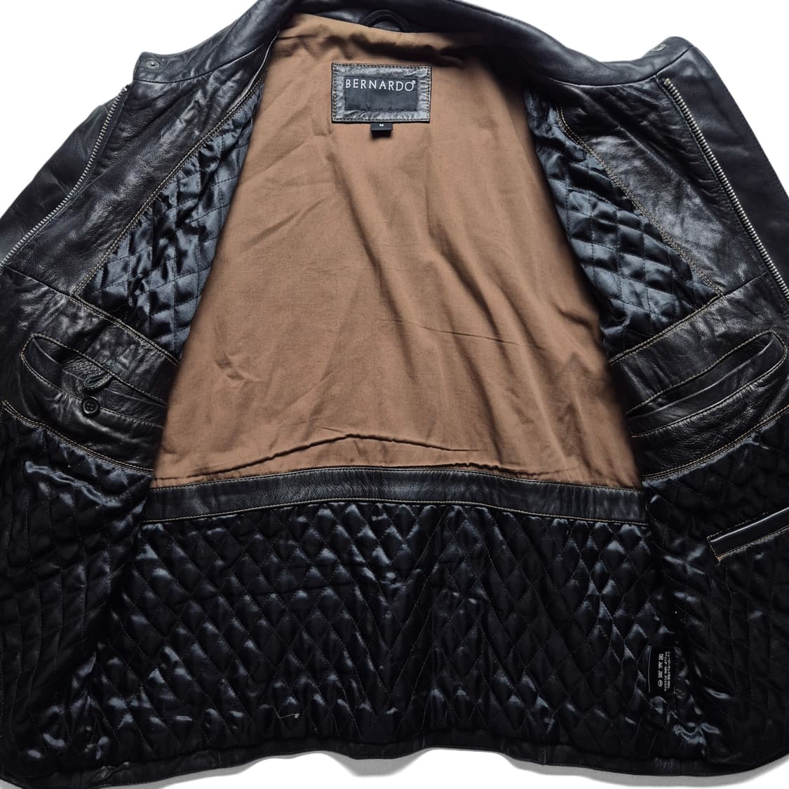 [M] Bernardo 양가죽 논카라 자켓 상품이미지8