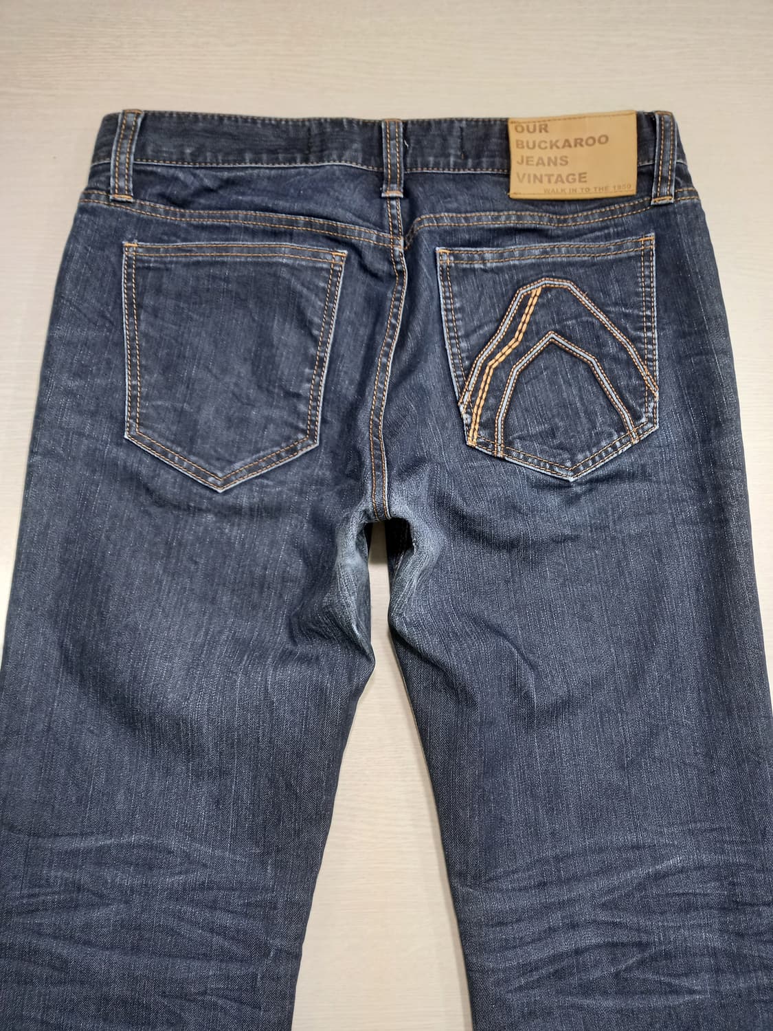 32 BUCKAROO Kor 워싱 스판 일자진 진청 32-274 상품이미지4