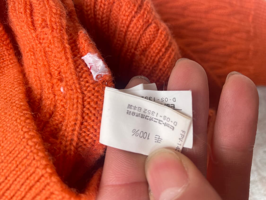 Fred Perry 오렌지 케이블 니트 (Made in Japan) 상품이미지6