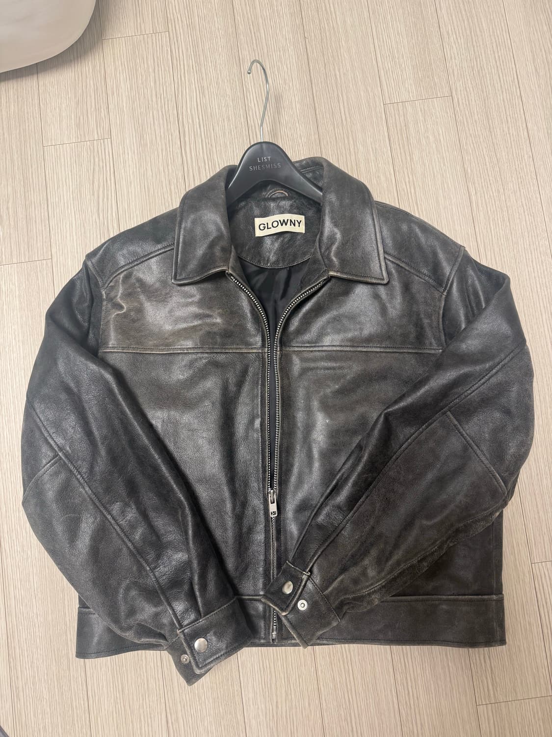 글로니 페이드 레더 자켓 레귤러 fade leather jacket 상품이미지2