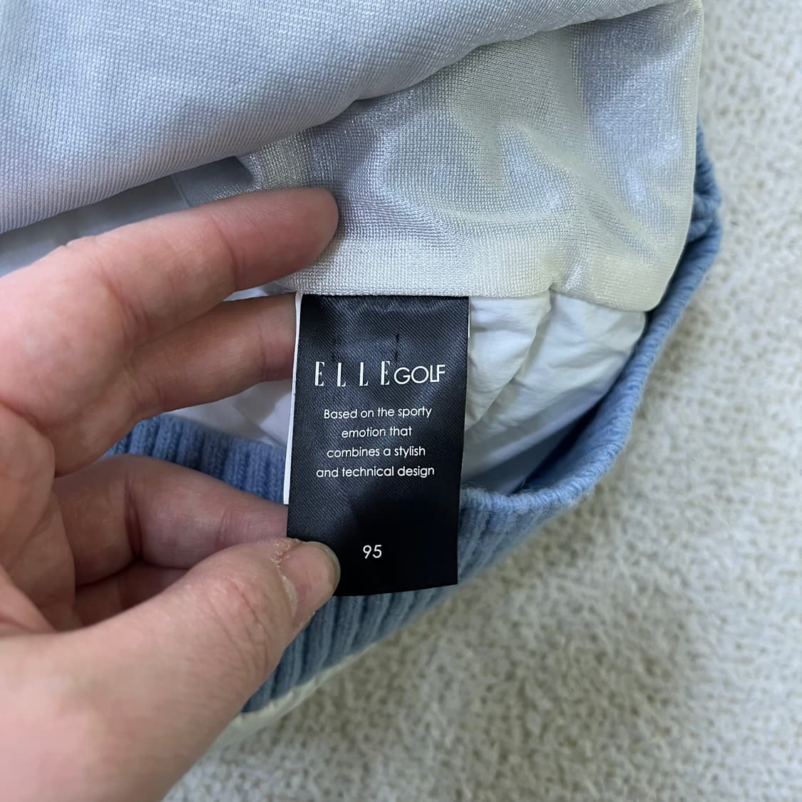 95 엘르 골프 여성 니트 후드 집업 0325M 상품이미지2