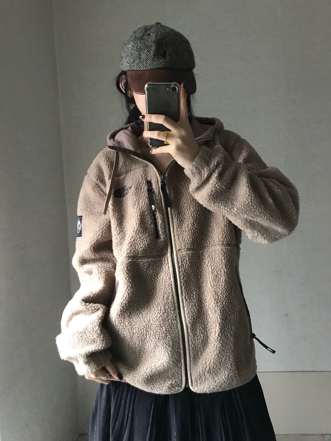 노페 베이지브라운 후리스 상품이미지2