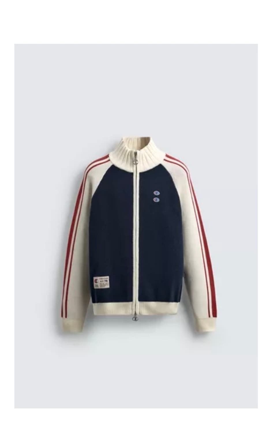 자라 챔피온 컬러배색 집업가디건 M 상품이미지1