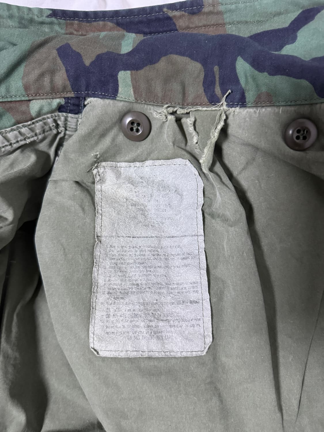 80s 미군 우드랜드 카모 m65 필드 자켓 ideal 지퍼 상품이미지9