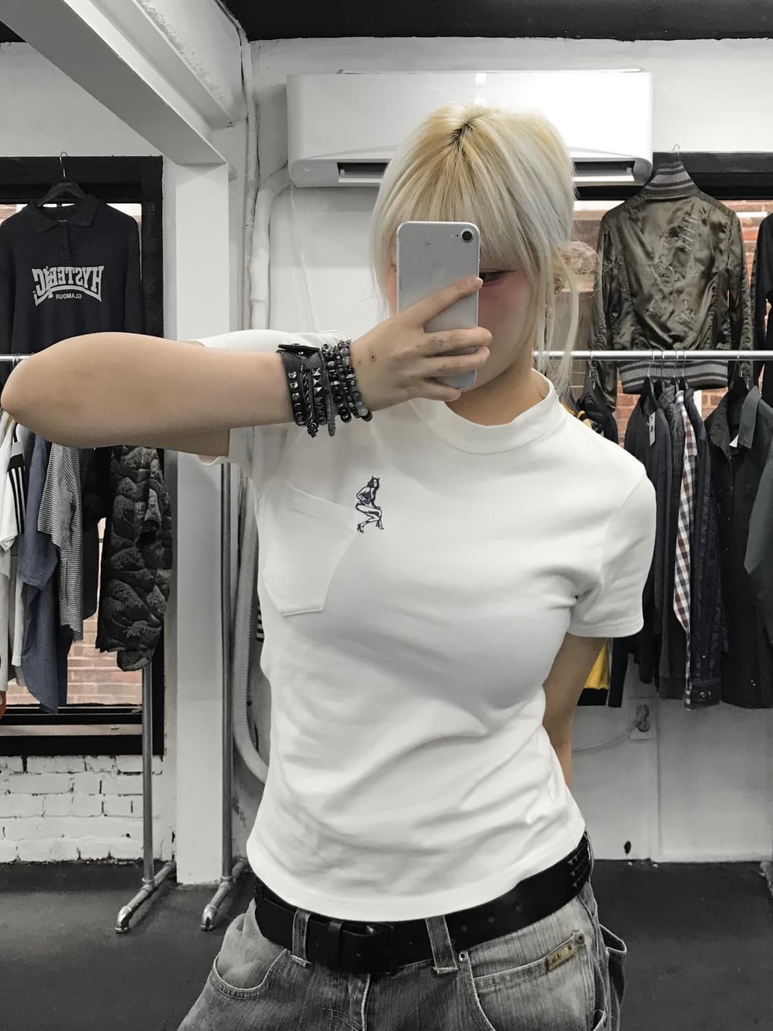 히스테릭 글래머 데빌걸 포켓 티셔츠 상품이미지4