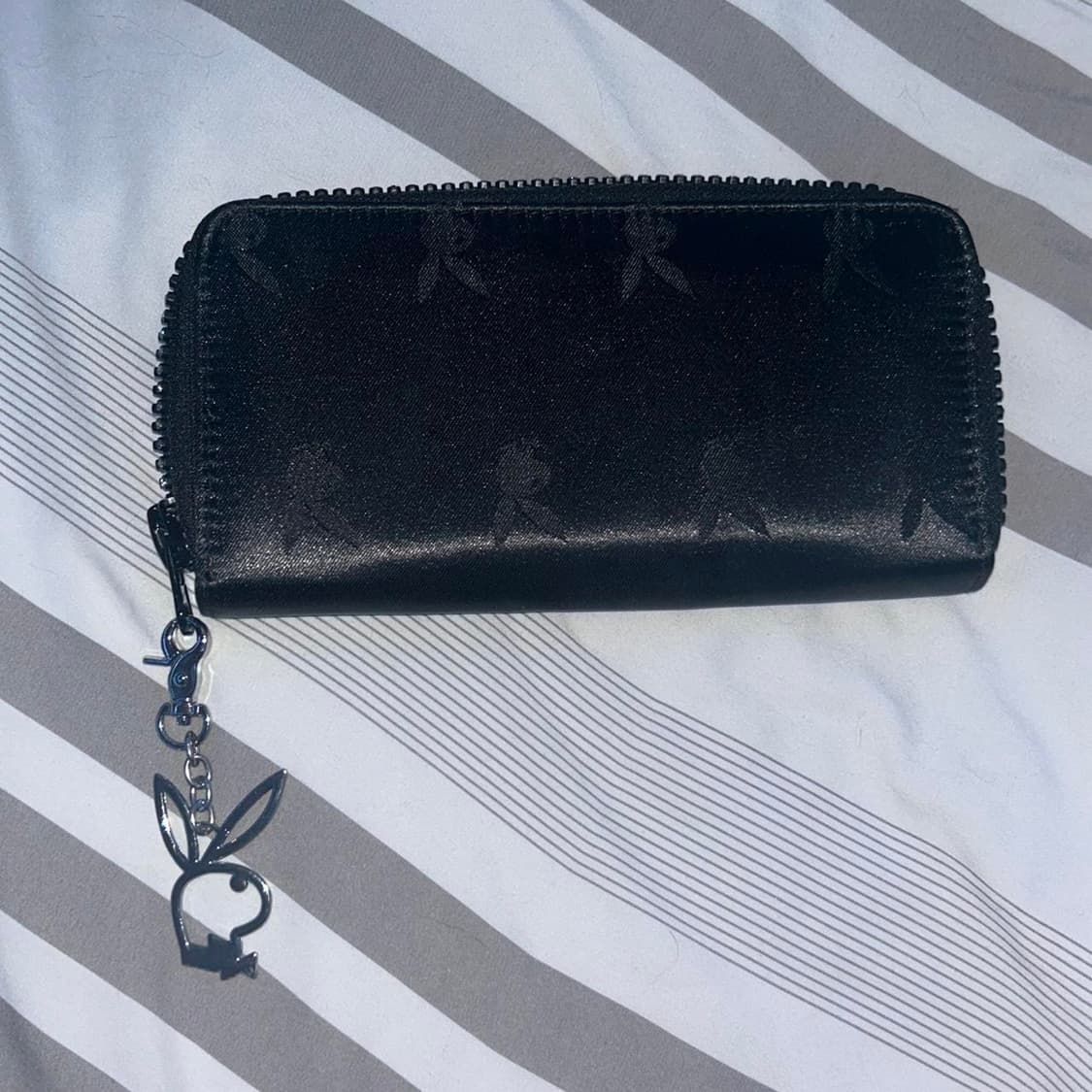 플레이보이 자카드 장지갑 블랙 상품이미지2