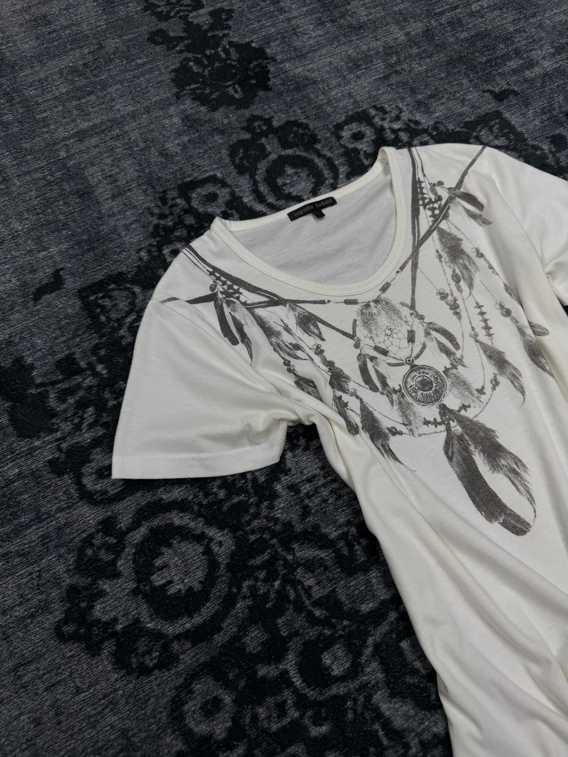 Agate label 00s native feather necklace  상품이미지2
