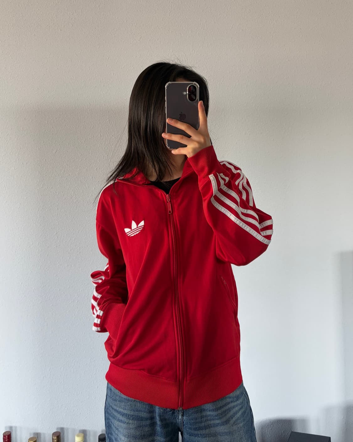 [S]아디다스 구형 파이어버드 레드 트랙탑 져지 상품이미지2