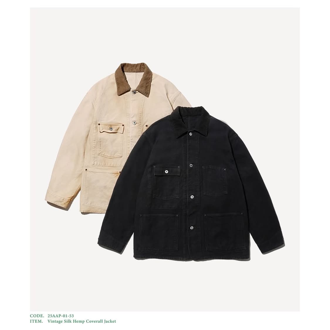 [3]아프레쎄 25AW Vintage Silk Hemp Jacket 상품이미지5