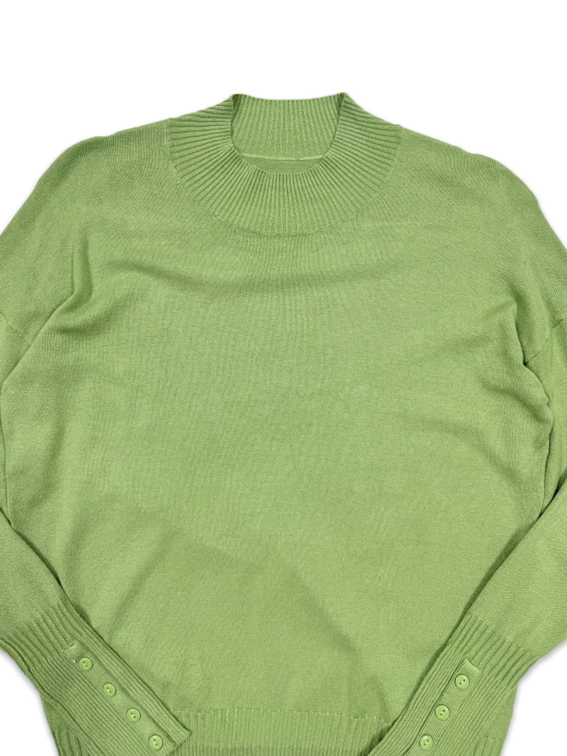 빈티지 Doclasse 파스텔 그린 단추 디테일 니트 상품이미지4
