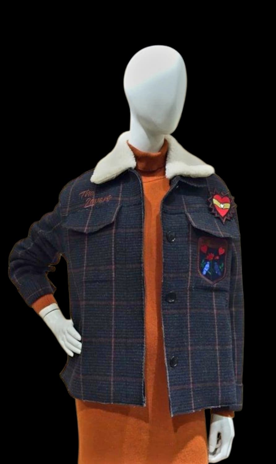 앳코너 털카라 와펜장식 오버핏 점퍼 55 66 상품이미지1