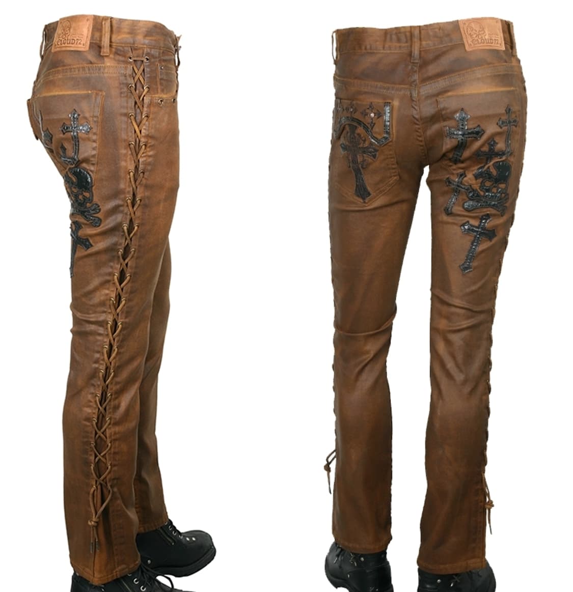 옆트임 웨스턴 브라운 코팅 PANT  상품이미지1